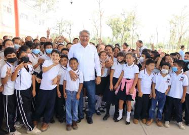 Inaugura Ayuntamiento de Comalcalco aula educativa en primaria de ranchería Oriente 1ra sección