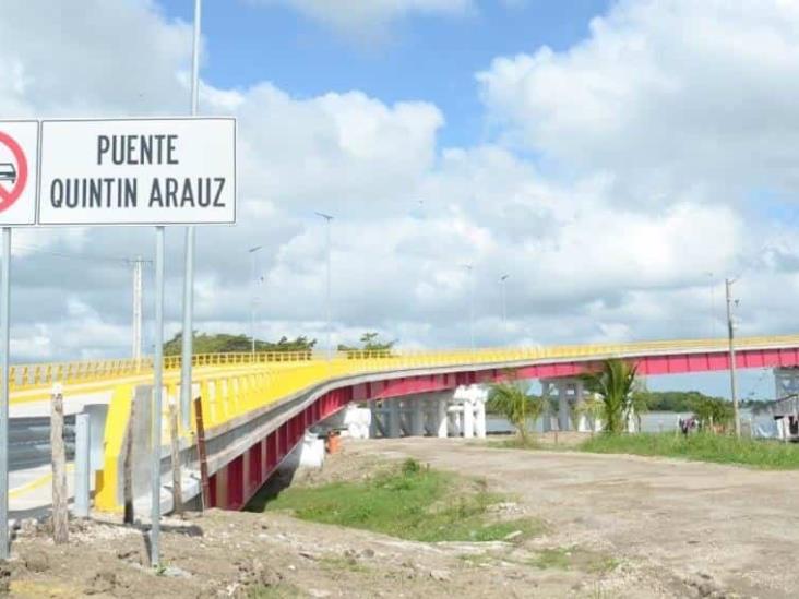 La promesa del puente se cumplió en Quintín Arauz La promesa del puente se cumplió en Quintín Arauz