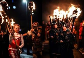 Mujeres y niñas participan por primera vez en festival vikingo de Escocia