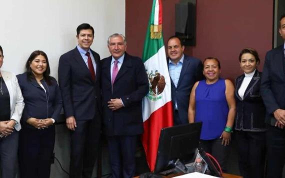 Se reúne secretario de Gobernación con gobernador de Morelos y legisladores de esa entidad
