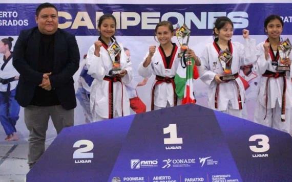 Con tres bronces finalizó la delegación tabasqueña de taekwondo en el Campeonato Nacional Cadetes e Infantil G-3