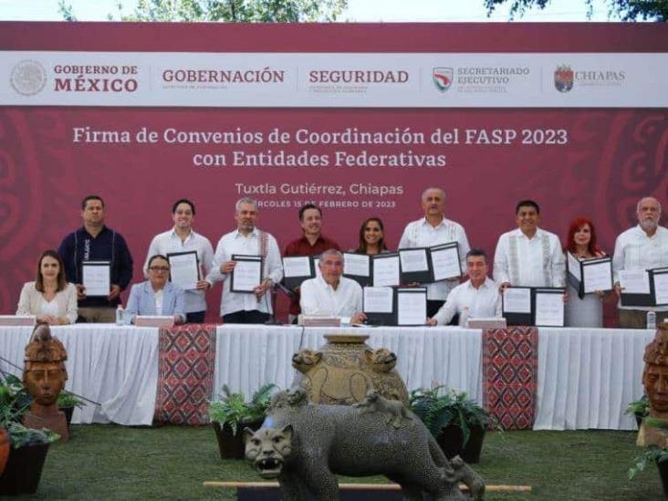 Firma Gobierno de México convenios de coordinación del FASP 2023 con entidades federativas Firma Gobierno de México convenios de coordinación del FASP 2023 con entidades federativas