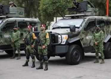 Arriba personal de la fuerza de tarea regional de la VII Región Militar Comalcalco