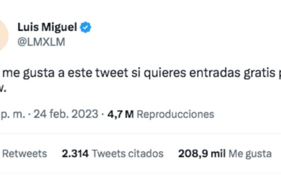 Luis Miguel promete regalar boletos para sus conciertos y deja amorosos mensajes a fans; lo hackearon