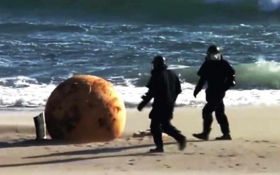 Revelan qué era la bola gigante hallada en playa de Japón