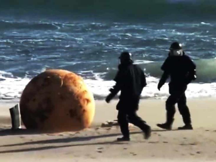 Revelan qué era la bola gigante hallada en playa de Japón Revelan qué era la bola gigante hallada en playa de Japón