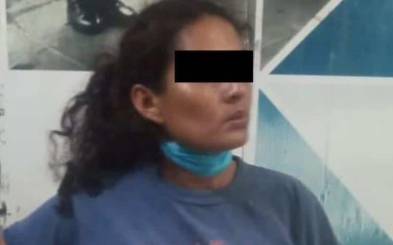 Mujer fue detenida al intentar derribar una motocicleta de la SSPC