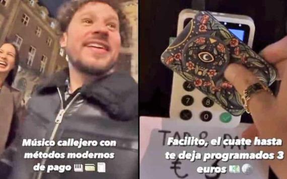 Luisito Comunica muestra a músico callejero que cobra "limosna" con código QR