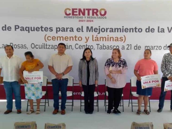 Ayuntamiento de Centro entrega cemento y láminas para el mejoramiento de las viviendas Ayuntamiento de Centro entrega cemento y láminas para el mejoramiento de las viviendas
