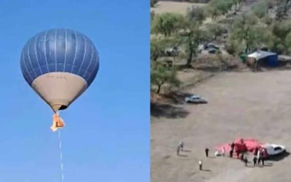 Detienen a piloto de globo aerostático que se incendió en Teotihuacan