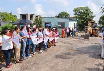 Ponen en marcha obra de construcción de drenaje sanitario en Villa Aldama, Comalcalco