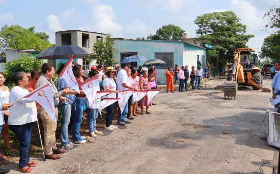 Ponen en marcha obra de construcción de drenaje sanitario en Villa Aldama, Comalcalco