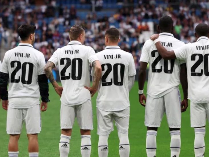Vinicius Jr. recibe apoyo del Real Madrid y el Santiago Bernabéu: Somos todos, basta ya Vinicius Jr. recibe apoyo del Real Madrid y el Santiago Bernabéu: Somos todos, basta ya