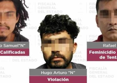 Seis detenidos por robo, violación, violencia familiar, lesiones y daños en Tabasco