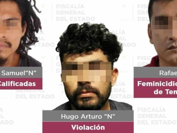 Asegura FGE a seis presuntos responsables de delitos Asegura FGE a seis presuntos responsables de delitos