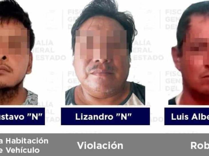 Seis detenidos por robo, violación, violencia familiar, lesiones y daños en Tabasco Seis detenidos por robo, violación, violencia familiar, lesiones y daños en Tabasco