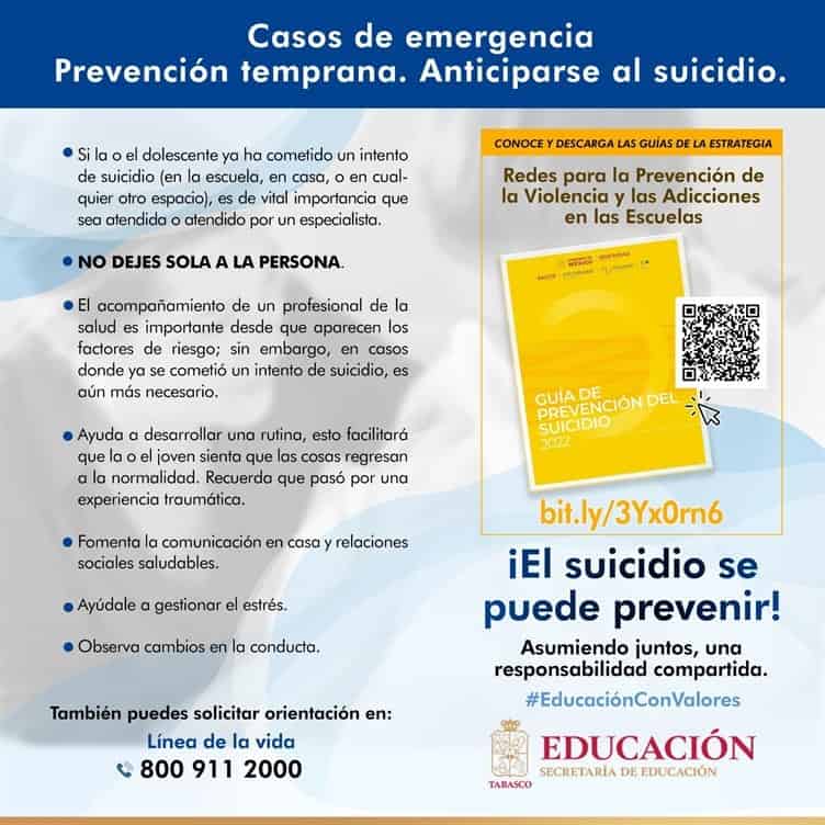 Guía para prevenir suicidio en jóvenes y adolescentes