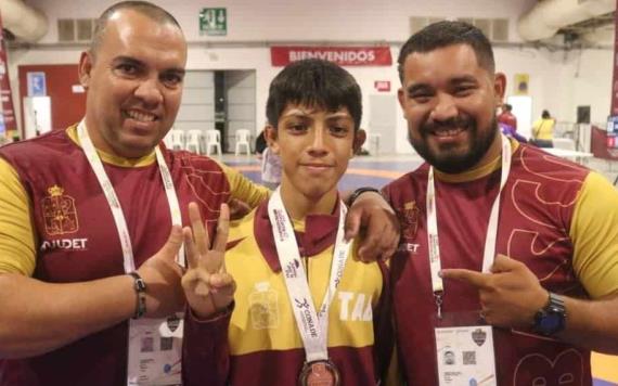 El gladiador tabasqueño Antonio Camarillo Méndez logró bronce en los Juegos Nacionales CONADE 2023