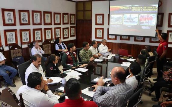 Se reúnen autoridades de Cunduacán para planear actividades de prevención por la temporada de lluvias y ciclones tropicales
