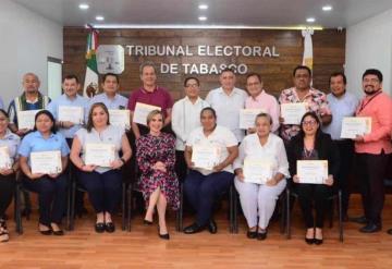 Tribunal Electoral de Tabasco da constancia a periodistas