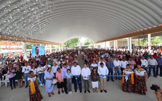 Gobierno de Cunduacán hace entrega de domo a la Escuela Secundaria Técnica N. 25