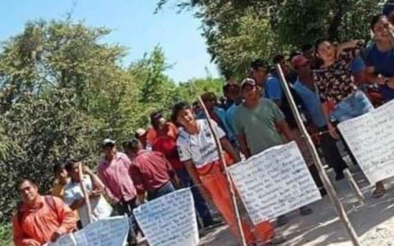 Protestan habitantes de Cantemoc primera y segunda sección de Nacajuca