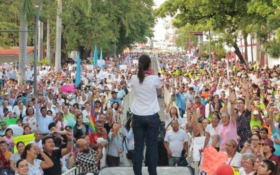 ´´El camino de México hoy es la Cuarta Transformación´´: Desde Colima, Claudia Sheinbaum va por la defensa de la 4T