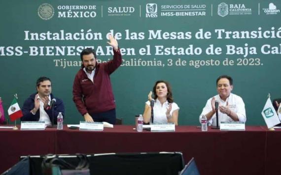 Firman IMSS y gobierno de Baja California la instalación de mesas de transición del sistema de salud estatal al IMSS Bienestar