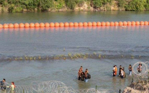 Persona muerta es encontrada atrapada en boyas del río Bravo