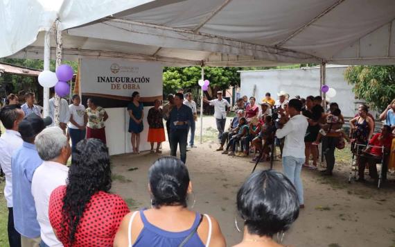 Gobierno de Cunduacán entrega obra en Río Seco