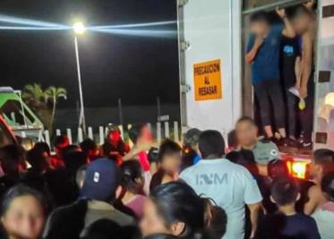 Encuentran a 350 Migrantes hacinados en un Tráiler en Veracruz
