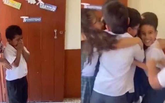 Maestra sorprende a un alumno al festejarle su cumpleaños en clase; nunca celebró uno | VIDEO