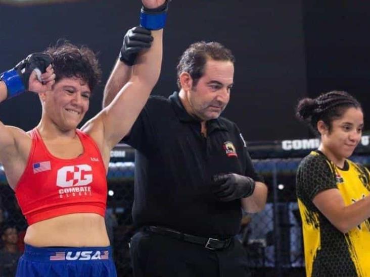 Peleadora tabasqueña protagonizó una estupenda contienda Peleadora tabasqueña protagonizó una estupenda contienda
