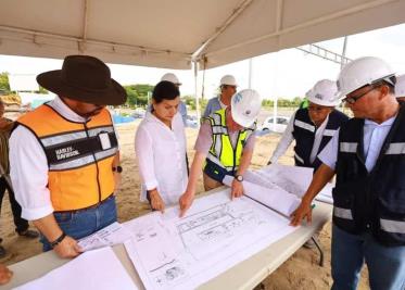 Supervisan avances en la construcción de la plataforma de captación de agua Carrizal y de la estación de bombeo Militar