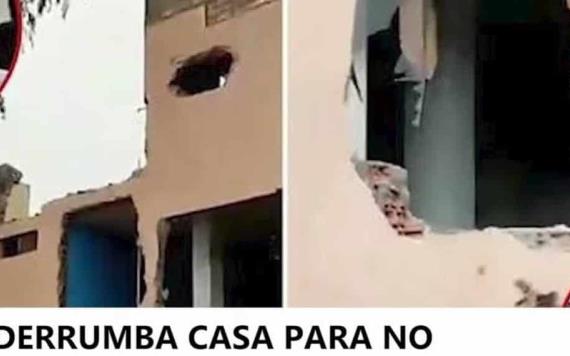 ¿Fue por venganza? Mujer derriba su casa para no dejársela a familia de su ex pareja | VIDEO VIRAL