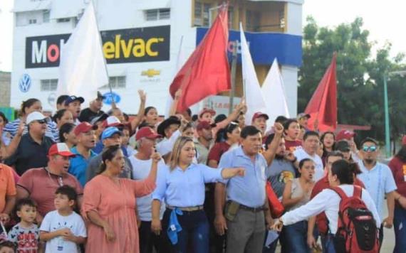 Realizan brigadas de apoyo a favor de Javier May y Claudia Sheinbaum