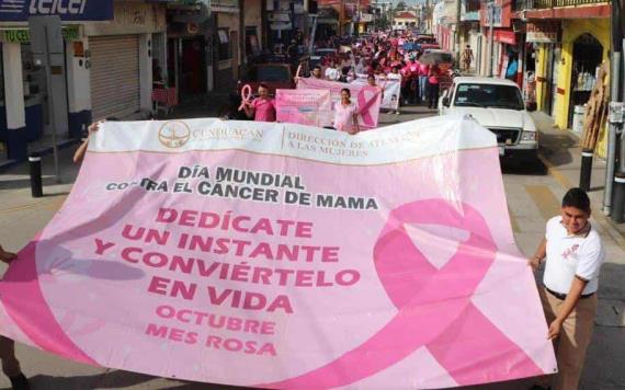 Cunduacán conmemoró el Día Internacional de Lucha Contra el Cáncer de Mama
