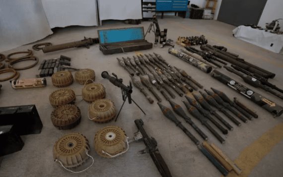 Arsenal de Hamas con miles de cohetes, minas y granadas fabricadas por Irán, Corea del Norte y Egipto, es encontrado por Israel