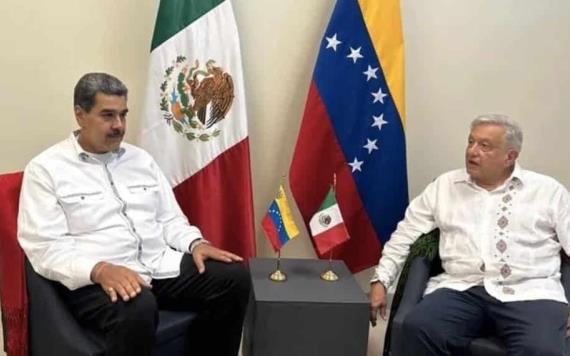 AMLO y Nicolás Maduro celebran reunión bilateral tras cumbre en Palenque, Chiapas