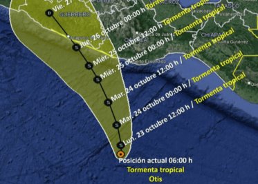 Tormenta tropical Otis podría intensificarse a huracán de categoría 1