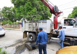 Programa de atención emergente en Centro abarcó más de 5 mil metros de la red de drenaje