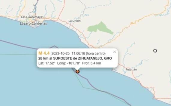 Sismo hoy: SSN reporta temblor de 4.4 en Zihuatanejo, Guerrero