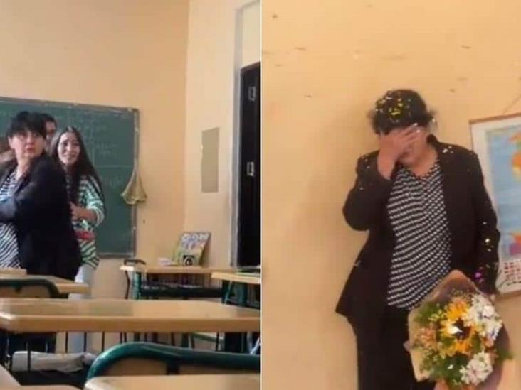 VIDEO: Alumnos fingen pelea en clase para felicitar a su maestra y se vuelve viral VIDEO: Alumnos fingen pelea en clase para felicitar a su maestra y se vuelve viral