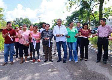 Gobierno de Comalcalco inaugura construcción de calles en el circuito del libramiento de "Villa Aldama"