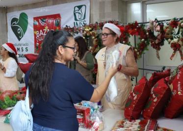 IMSS Tabasco inaugura bazar navideño