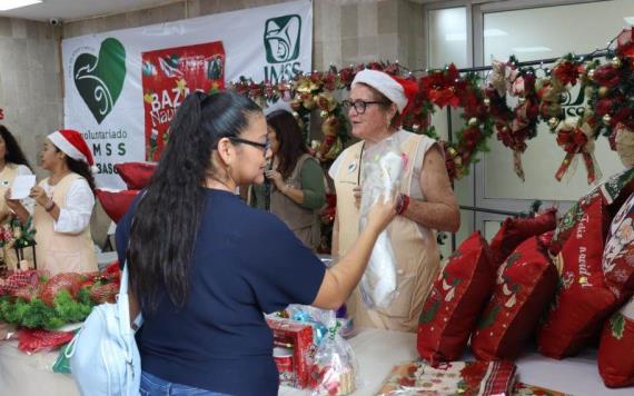 IMSS Tabasco inaugura bazar navideño
