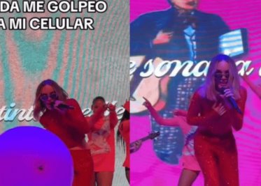 Video: Belinda golpea a fan durante un concierto