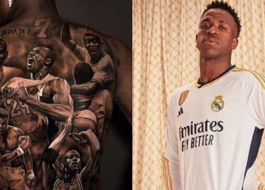 Vinícius Júnior rinde homenaje a Pelé, Michael Jordan, Muhammad Ali y Kobe Bryant con un tatuaje