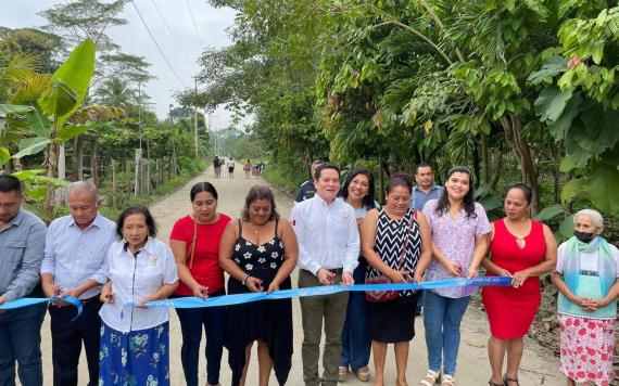 Gobierno de Cunduacán entrega obra en el poblado Once de Febrero