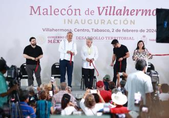 López Obrador hace realidad un sueño con la inauguración del nuevo Malecón de Villahermosa
